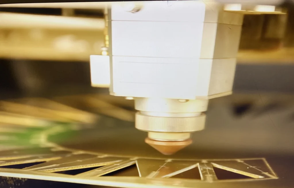 Metal laser cutting brass structure for luxury lighting
